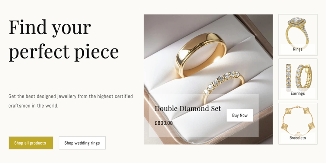 3 Column Hero: Collections and Product Highlight