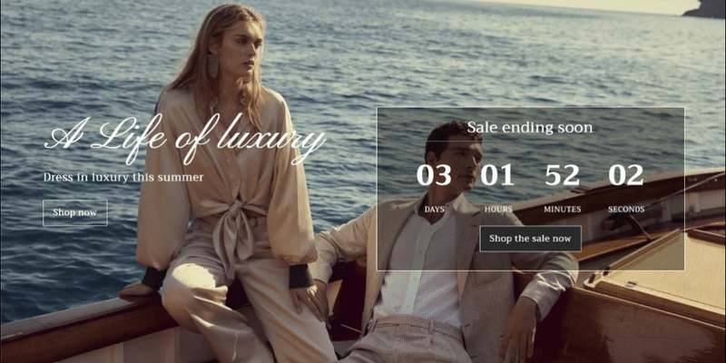 Shopify section countdown timer